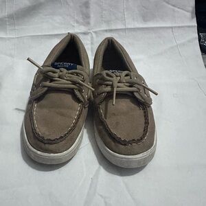 Tan memory foam Sperry boat shoes